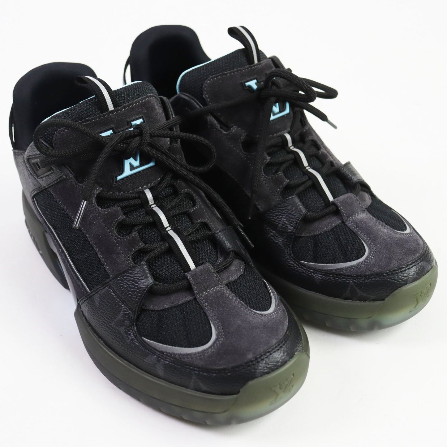 Louis Vuitton Monogram Suede Sneakers Black
