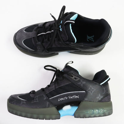 Louis Vuitton Monogram Suede Sneakers Black