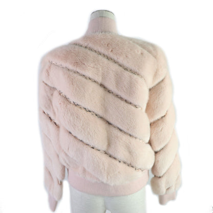 Fendi Fur Coat Light Pink 38 Women
