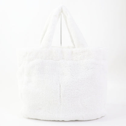 Prada Terry Tote Bag White Black 1BG130