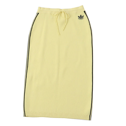 GUCCI Adidas Striped Knit Long Skirt Yellow Black