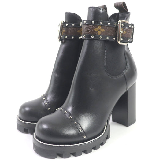 Louis Vuitton Monogram Studded Ankle Boots
