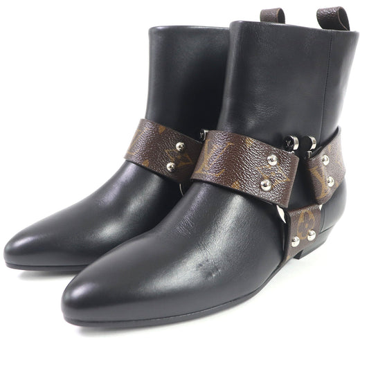 Louis Vuitton Monogram Leather Ankle Boots Women