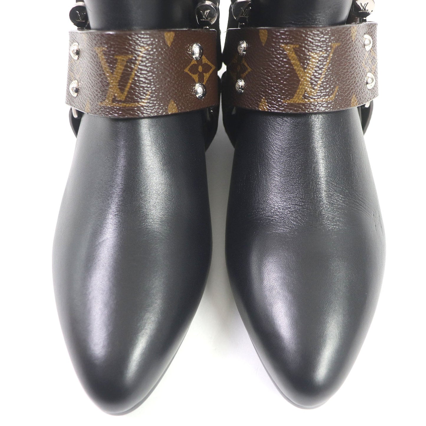 Louis Vuitton Monogram Leather Ankle Boots Women
