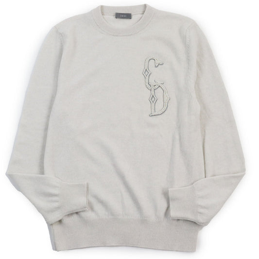 Dior Cashmere Knit Sweater Gray XS