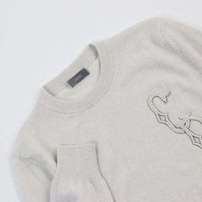 Dior Cashmere Knit Sweater Gray XS
