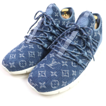 Louis Vuitton Monogram Denim Sneakers Blue 6.5