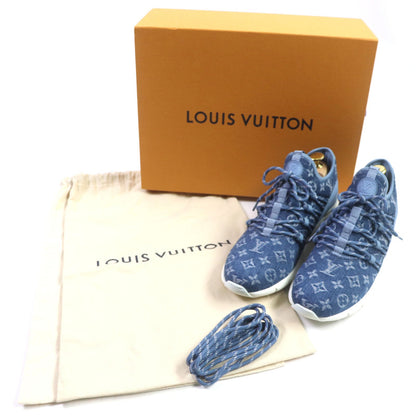 Louis Vuitton Monogram Denim Sneakers Blue 6.5