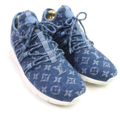 Louis Vuitton Monogram Denim Sneakers Blue 6.5