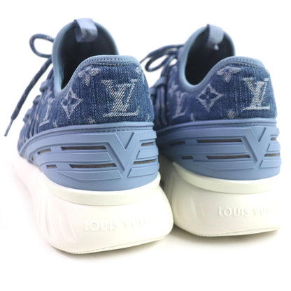 Louis Vuitton Monogram Denim Sneakers Blue 6.5