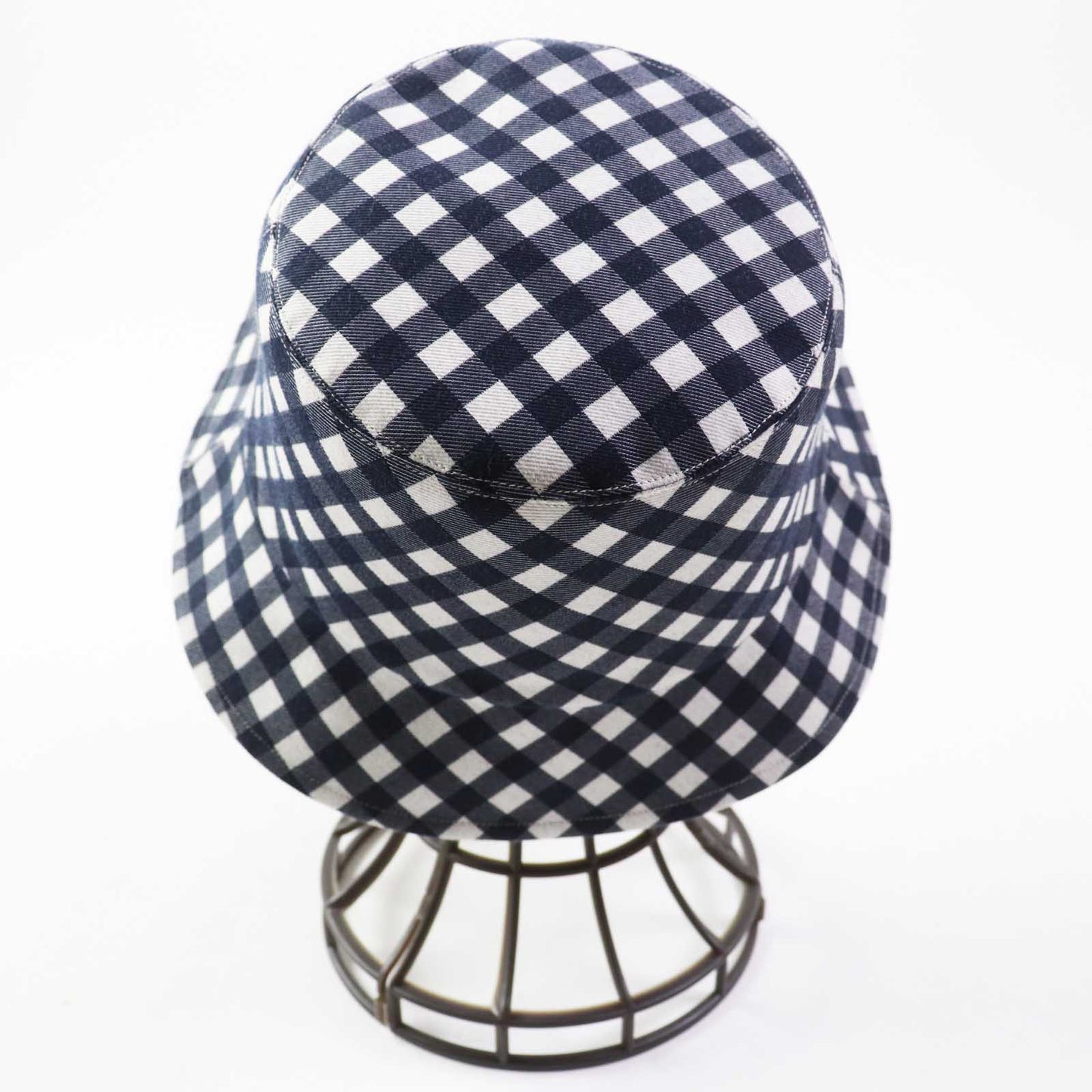 Dior D-LITTLE VICHY REVERSIBLE Hat Navy White 57