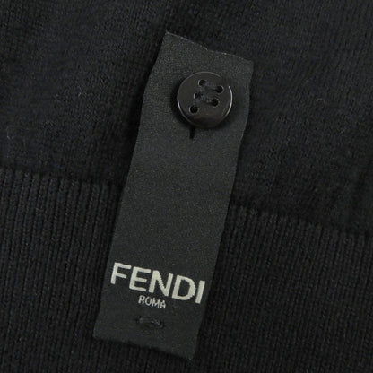 Fendi Cotton Cashmere Crew Neck Sweater Black