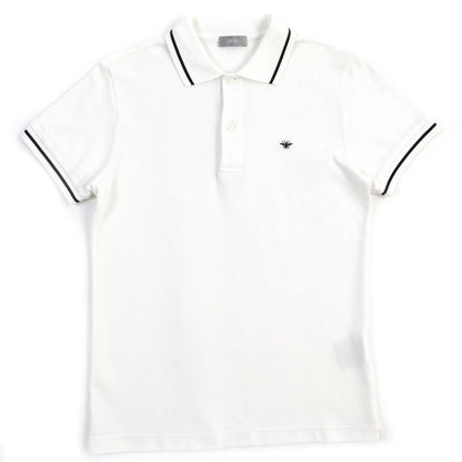 Dior Cotton Pique Bee Embroidery Polo Shirt XS