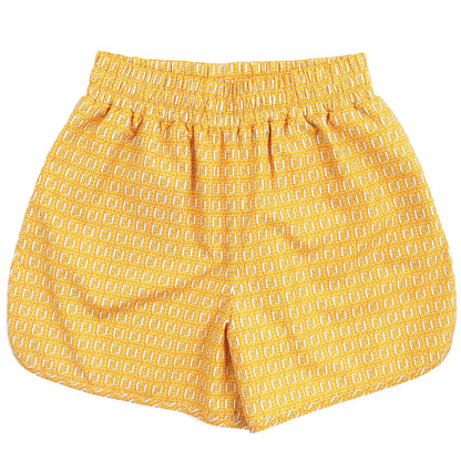 Fendi FF Logo Swim Shorts Yellow XS