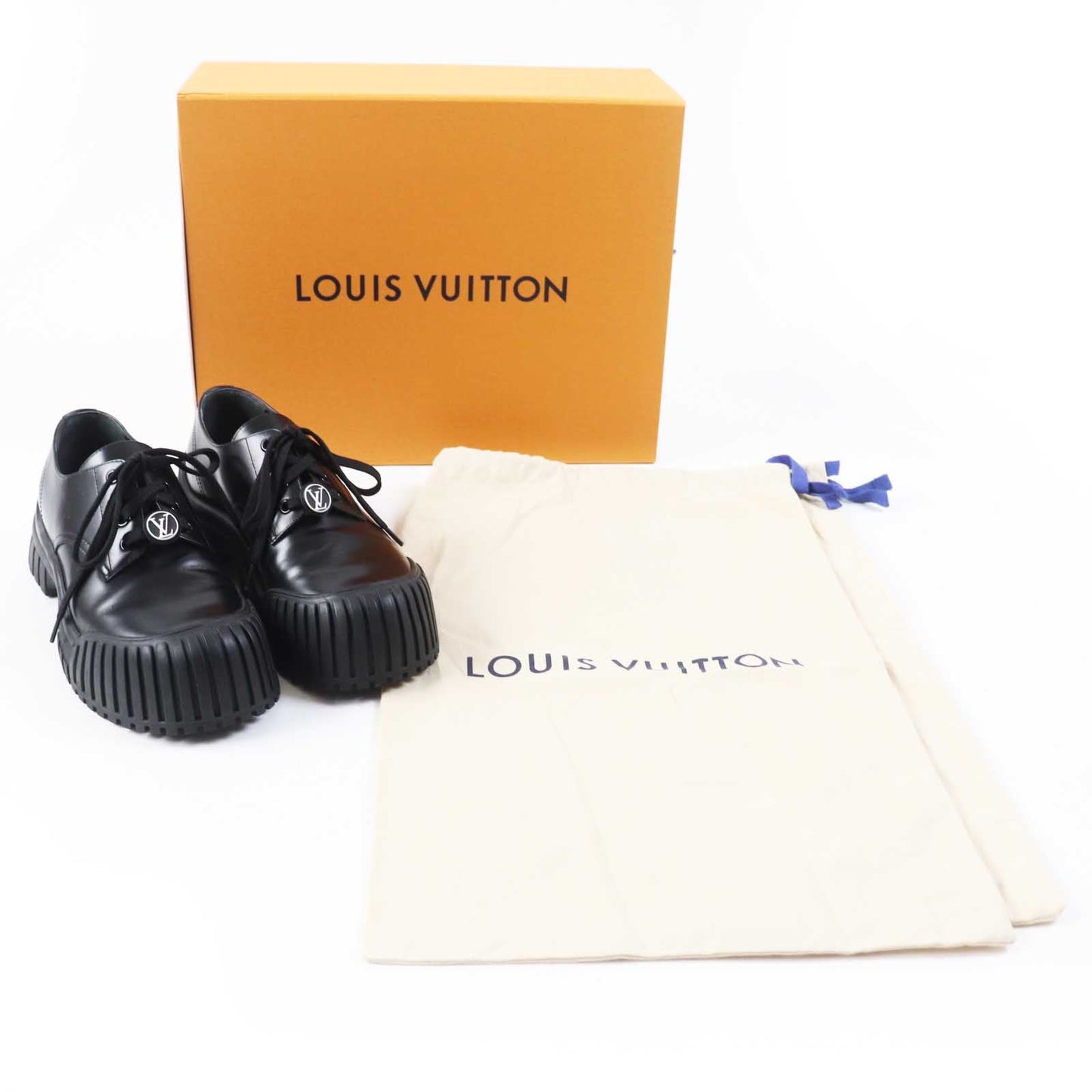 Louis Vuitton Ruby Line Leather Shoes Black 38