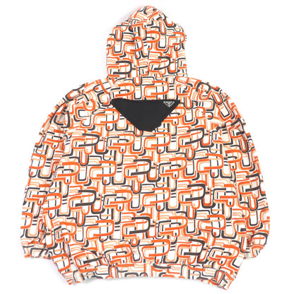 Prada Cotton Triangle Logo Pullover Hoodie M
