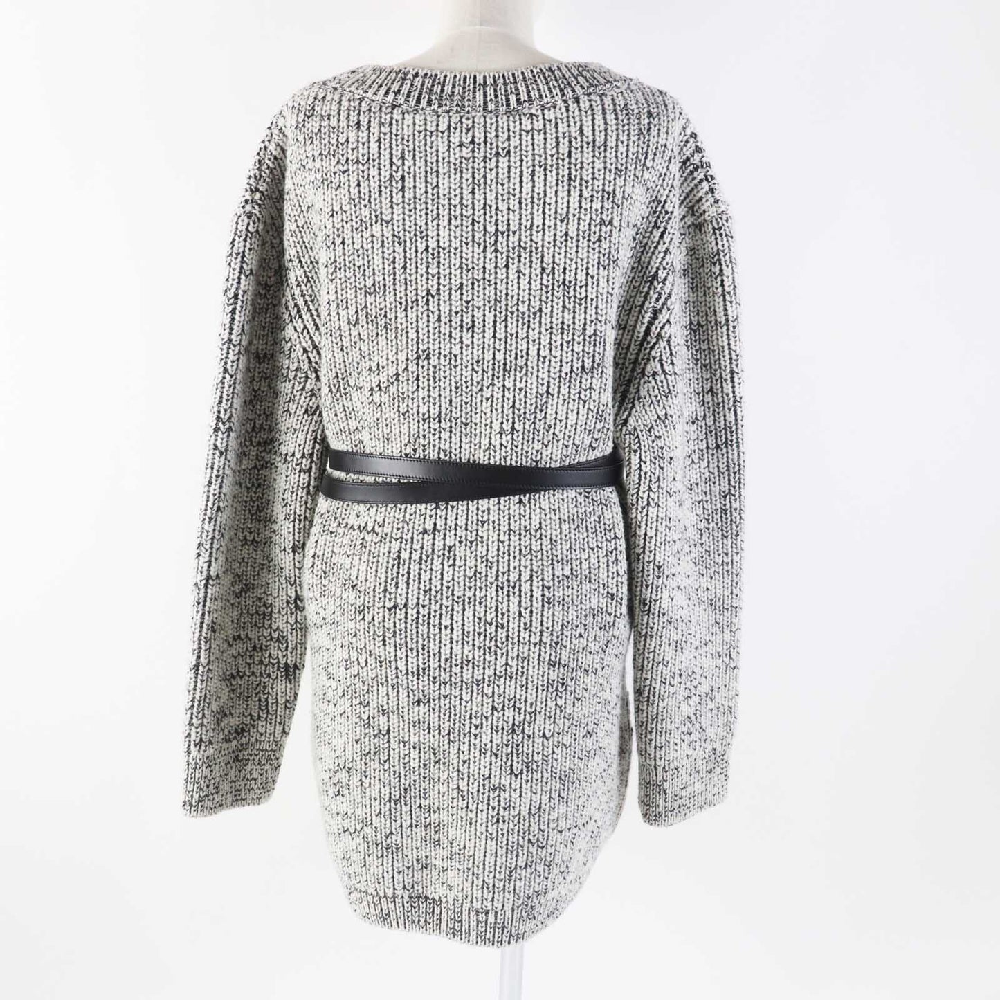 Louis Vuitton Wool Monogram Belted Knit Dress