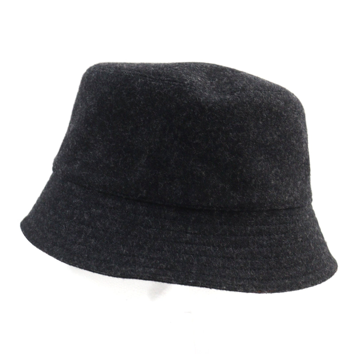 Prada Wool Cotton Triangle Logo Bucket Hat
