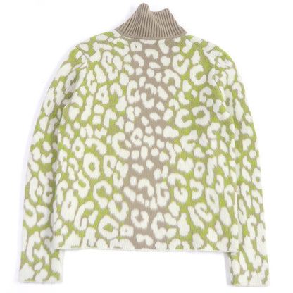 Dior Leopard Cashmere High Neck Sweater M