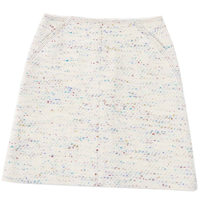 CHANEL Vintage Wool Nylon Trapezoid Skirt 46