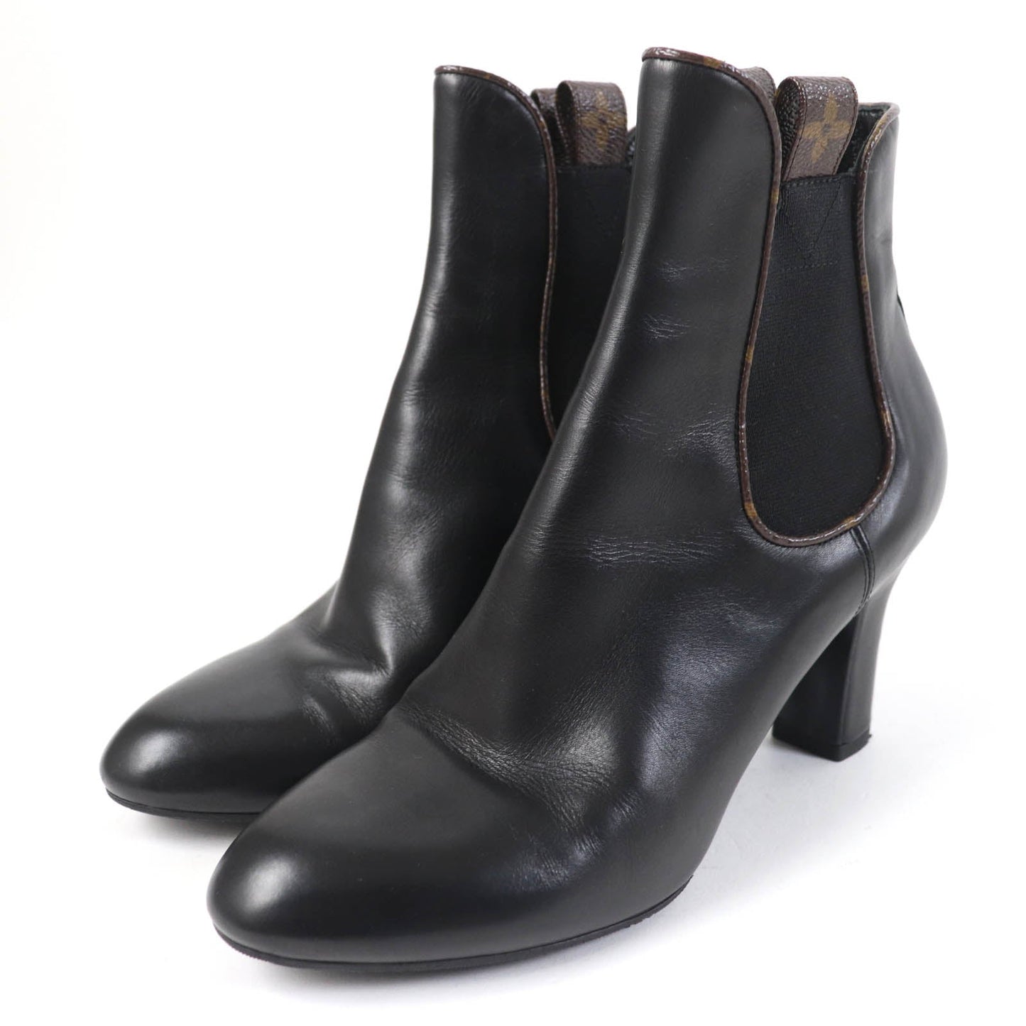 Louis Vuitton Monogram Leather Side Gore Boots