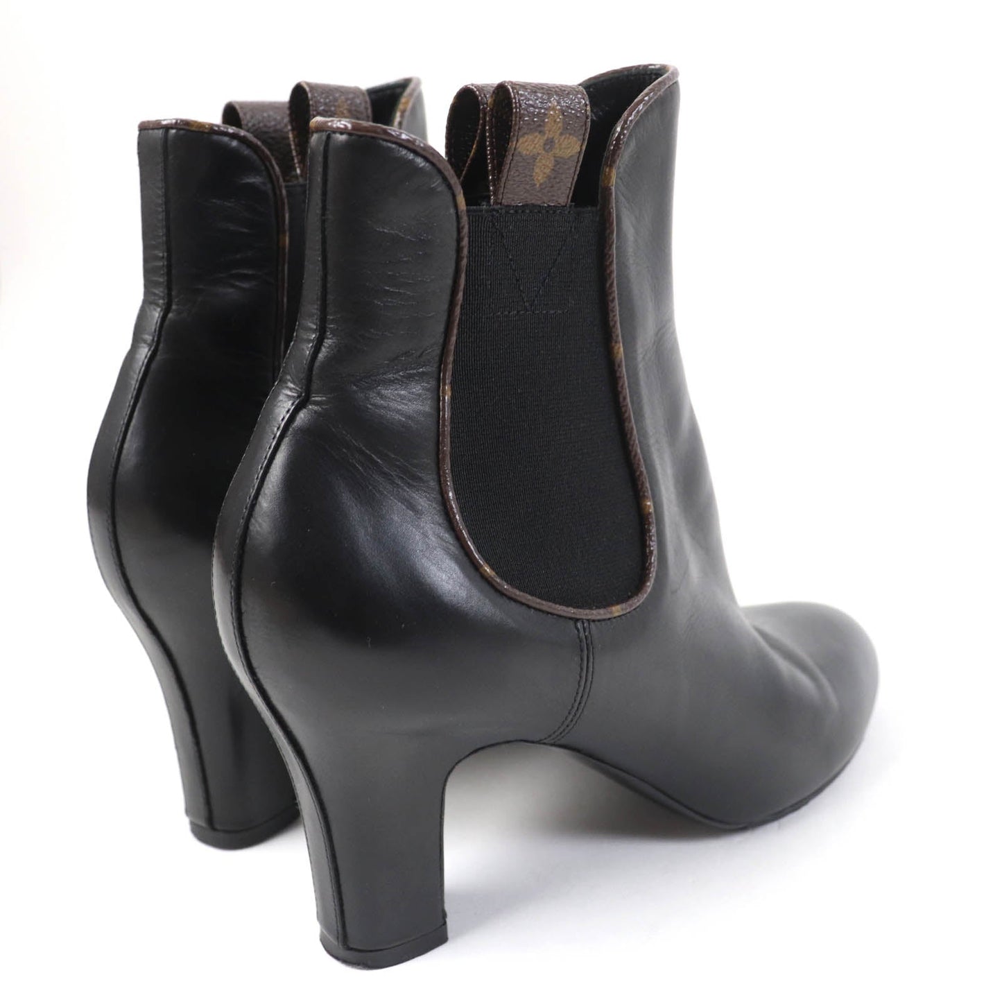 Louis Vuitton Monogram Leather Side Gore Boots