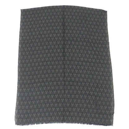 Saint Laurent Cashmere Silk Wool Logo Fringe Scarf