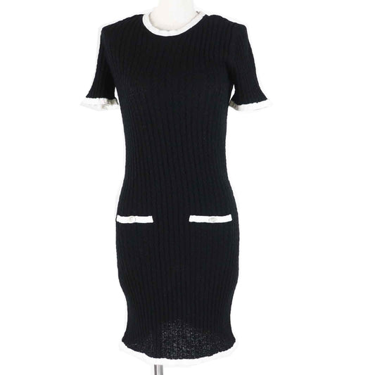 Chanel Cotton Bicolor Short Sleeve Dress
