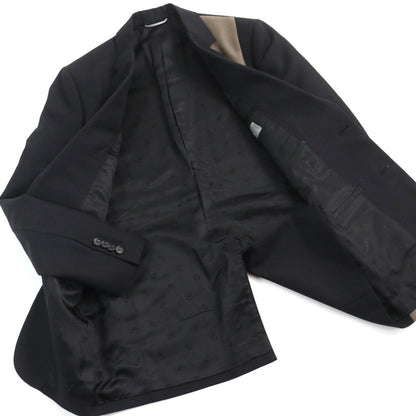 Dior Wool Mohair Single Tailored Jacket Black Beige