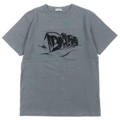 Dior Slub Cotton Jersey T-Shirt Gray S