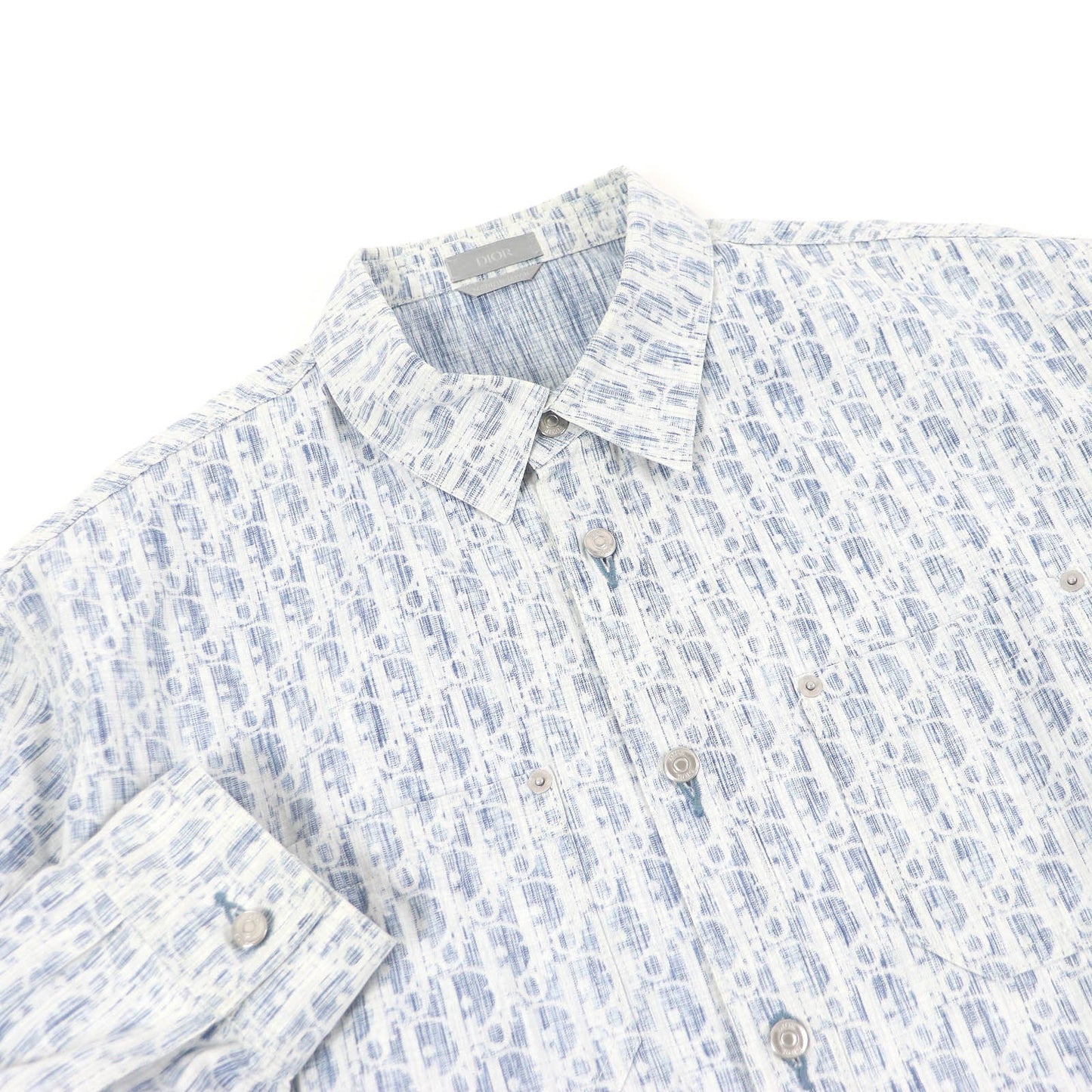 Dior Cotton Oblique Print Denim Shirt