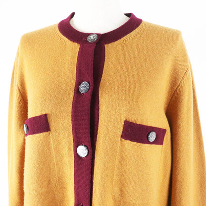 Chanel Cashmere COCO Button Bicolor Knit Cardigan