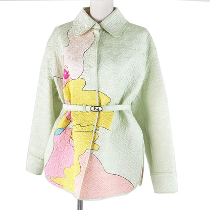 Fendi Silk FF Logo Quilted Jacket Women