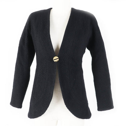 Chanel Wool Silk Tweed Jacket Black 34