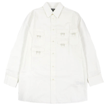 Fendi Cotton FF Logo Multi-Pocket Shirt