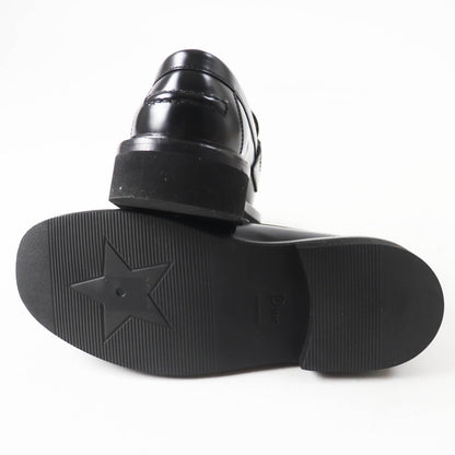 Dior Leather Loafers Black 35 Women