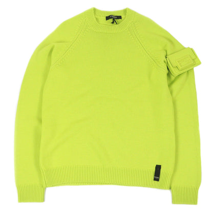 Fendi Wool Crew Neck Sweater Lime Green