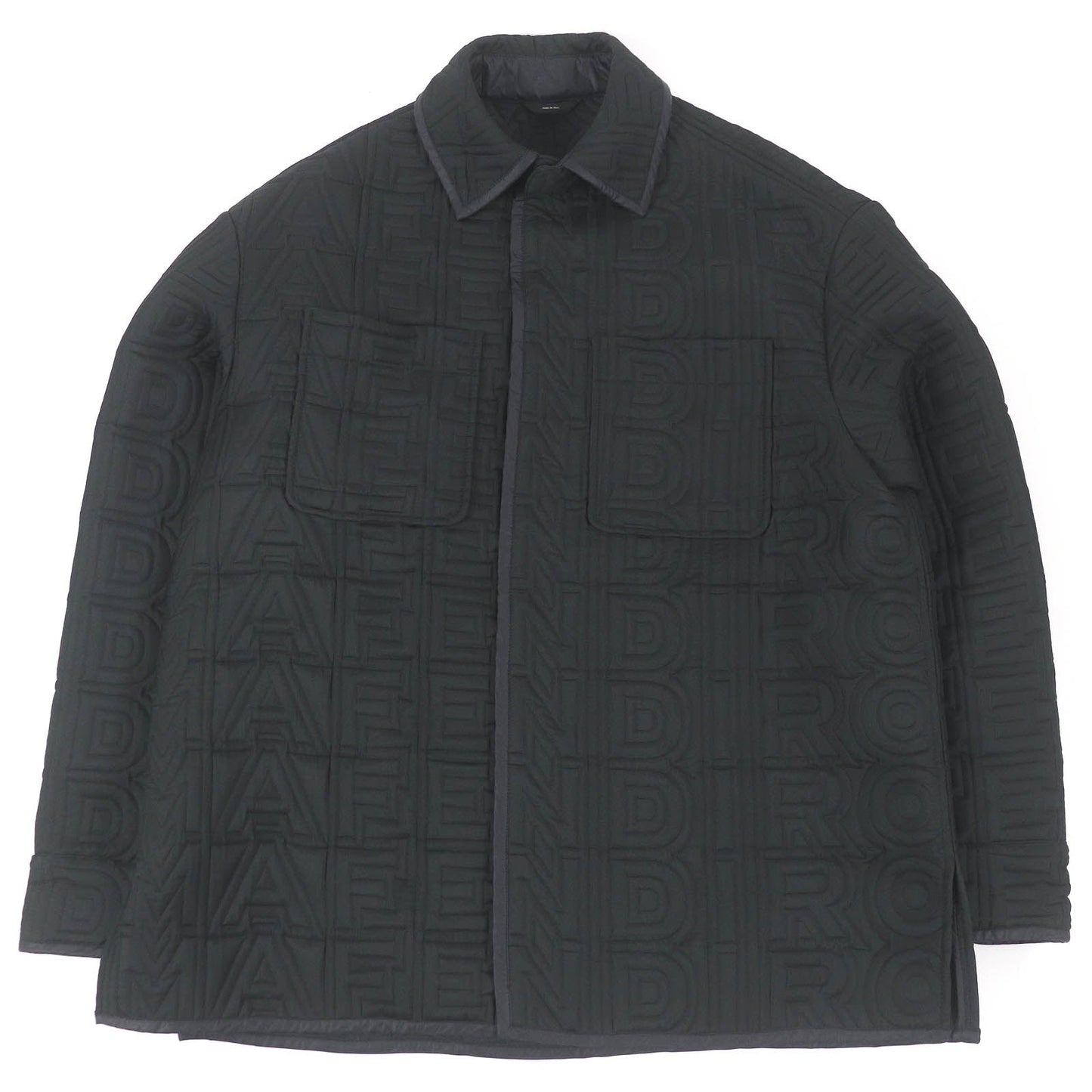 FENDI MARC JACOBS Logo Quilted Jacket Black