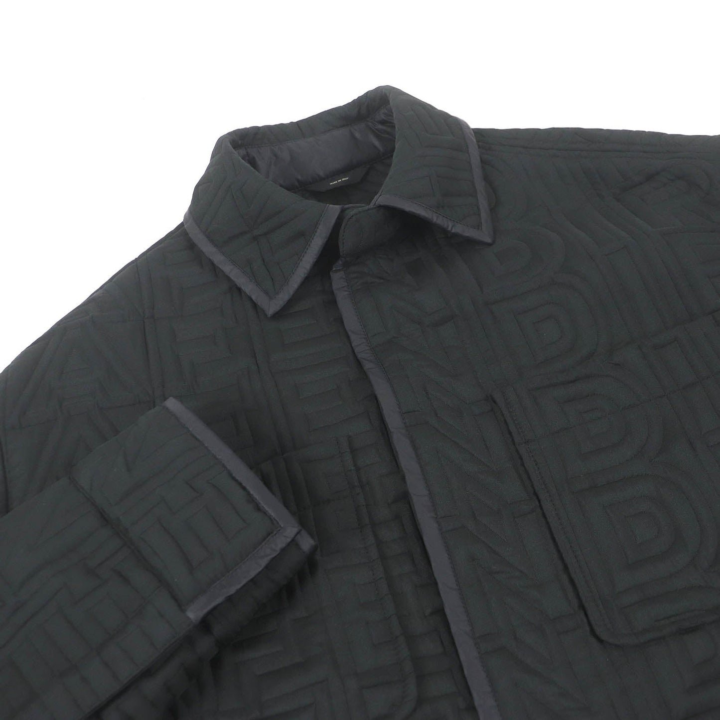 FENDI MARC JACOBS Logo Quilted Jacket Black