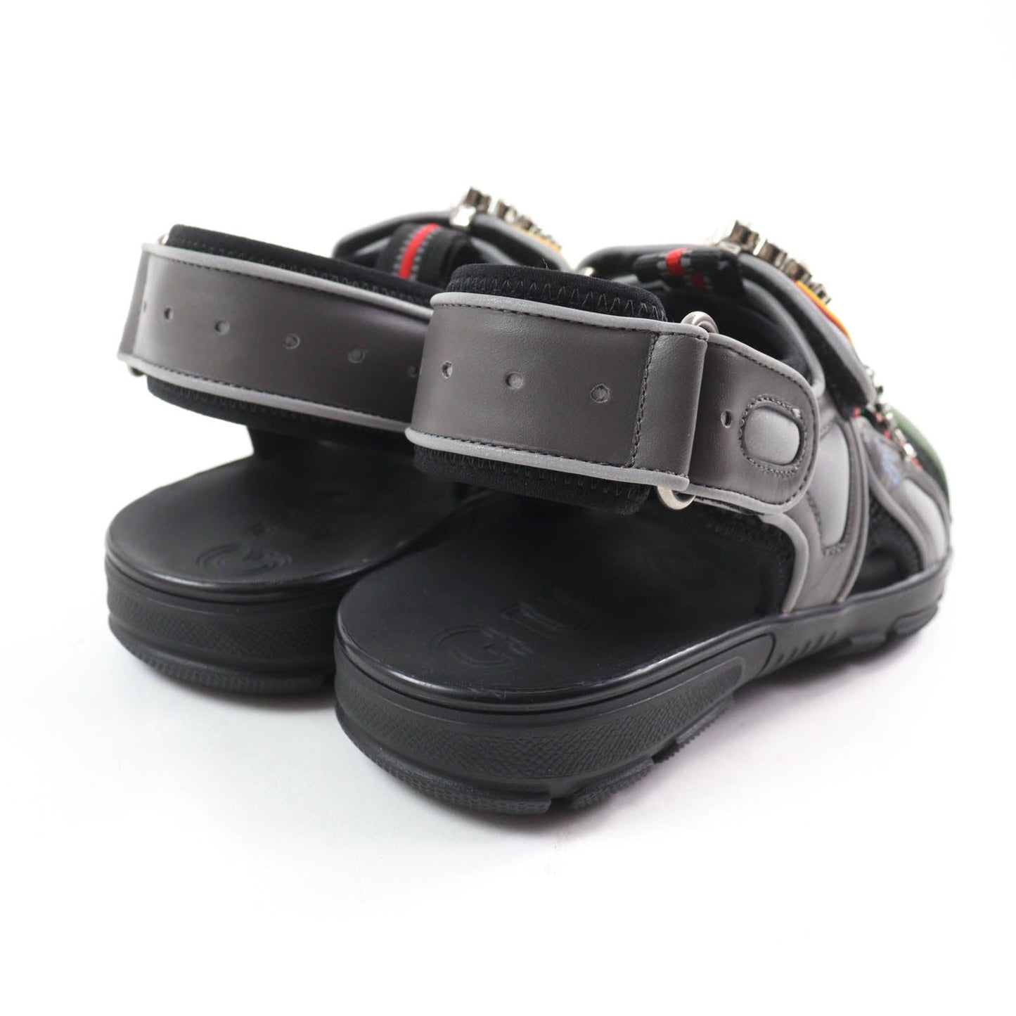 Gucci Beaded logo design Leather Sandals