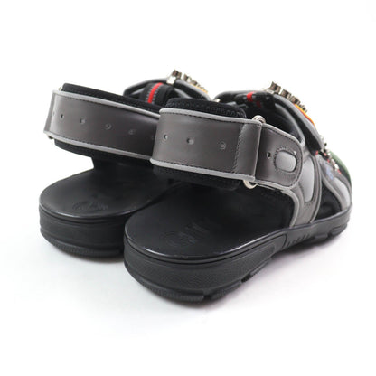 Gucci Beaded logo design Leather Sandals