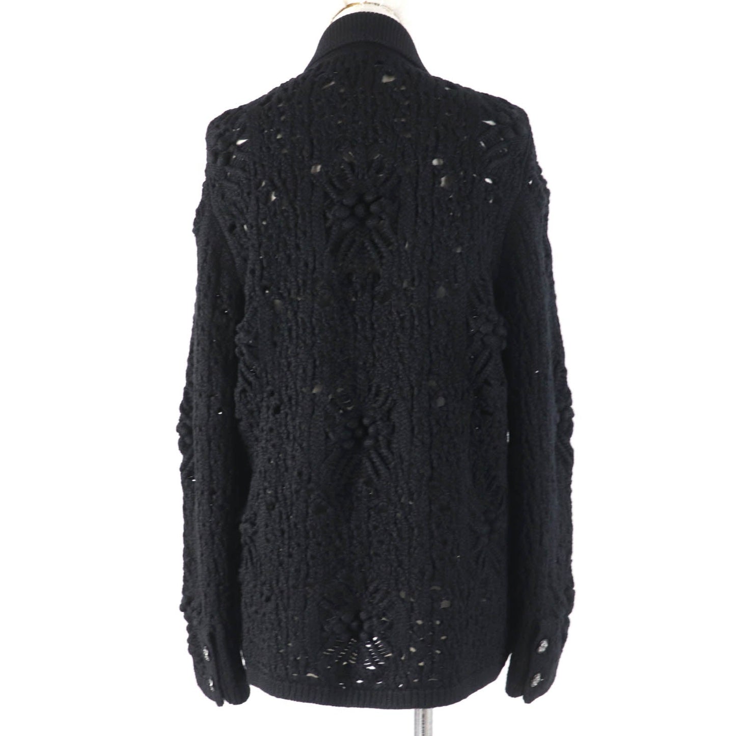 Chanel Cashmere Cardigan COCO Mark Button Black