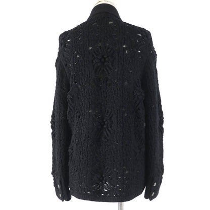Chanel Cashmere Cardigan COCO Mark Button Black