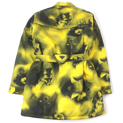 Prada Re-Nylon Triangle Logo Padded Coat