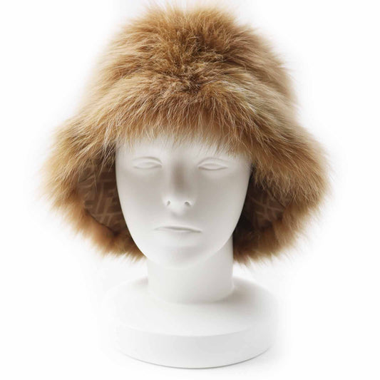 Fendi Zucca Pattern Fox Bucket Hat