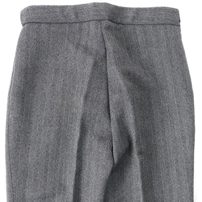GUCCI Vintage Wool Herringbone Slacks with Belt