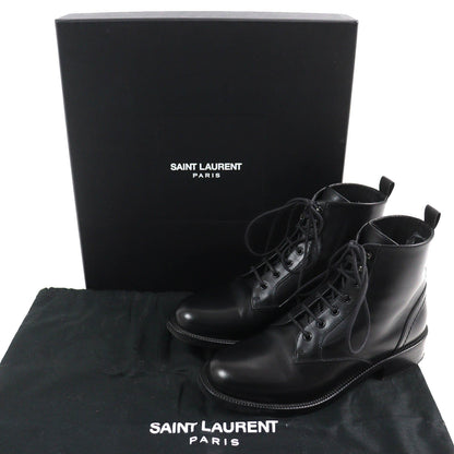 Saint Laurent Leather Lace-up Short Boots