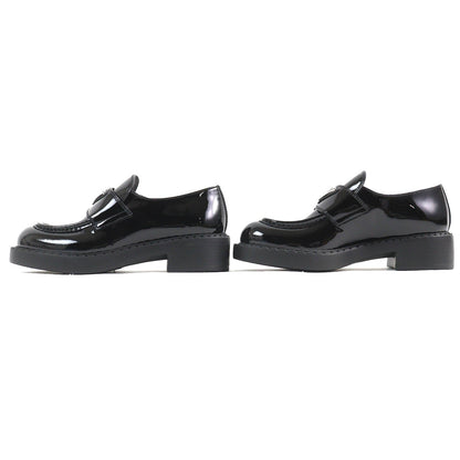 Prada Triangle logo Patent Leather Loafers