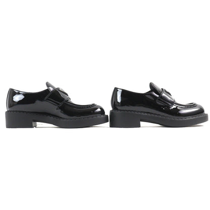 Prada Triangle logo Patent Leather Loafers