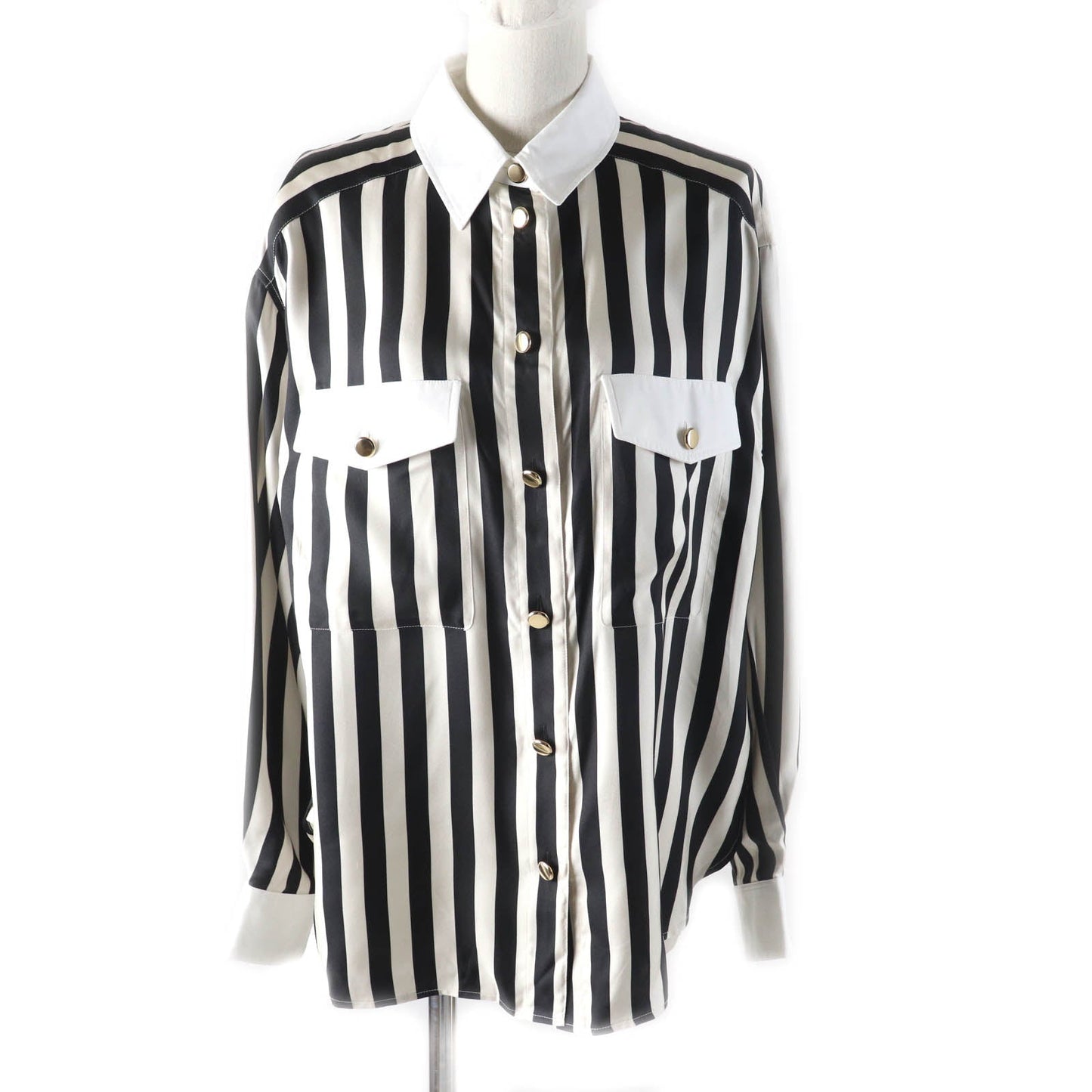 Saint Laurent Silk Long Sleeve Shirt Women
